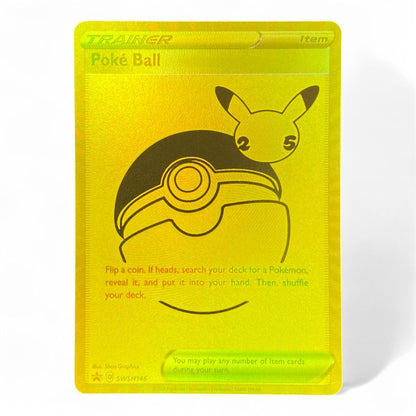 Poké Ball 25th Anniversary Gold Holo Promo SWSH146 Pokémon Card