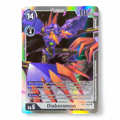 Diaboromon Digimon card BT2-082 SR English Super Rare Mega