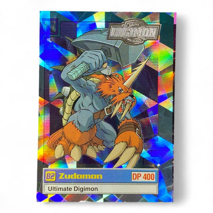 Vintage Digimon Zudomon 82 DP400 Prism Holo Ultimate Foil Card

