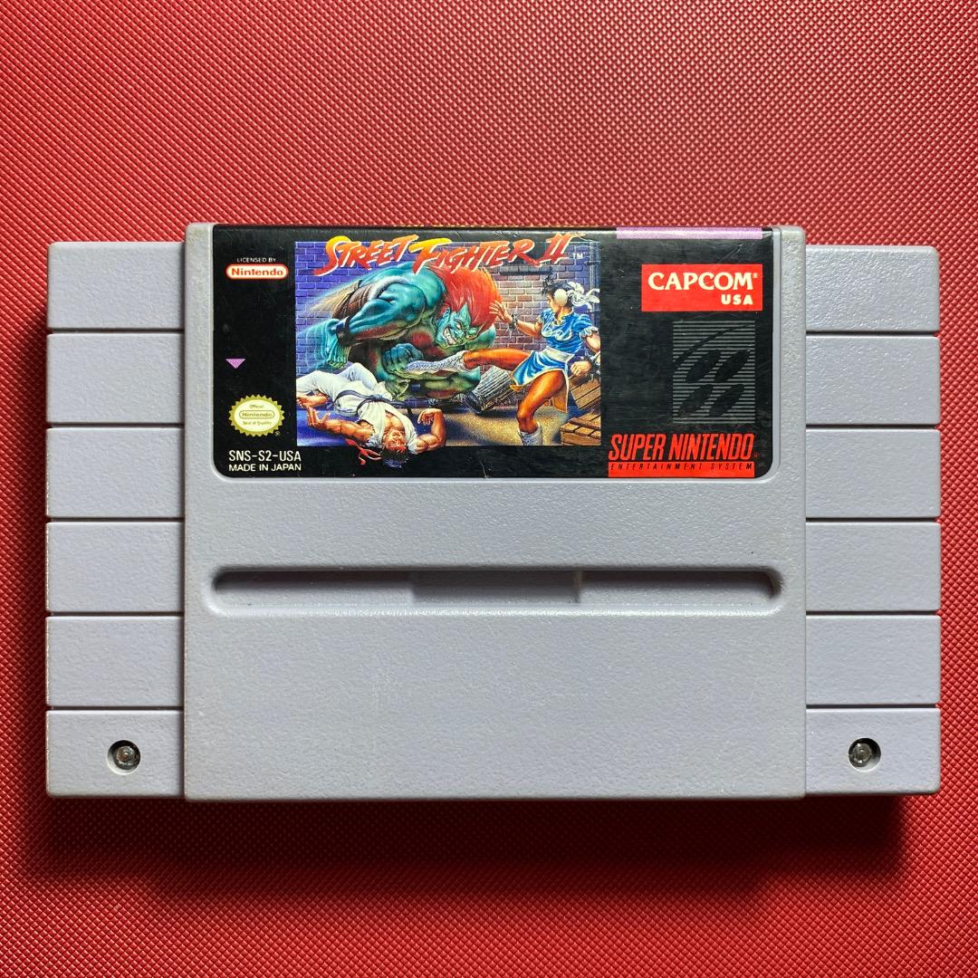 Vintage Super Nintendo Entertainment System Street Fighter II Cartridge - SNES NTSC