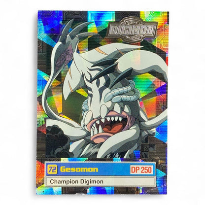 Vintage Digimon Gesomon 72 DP250 Prism Holographic Champion Card
