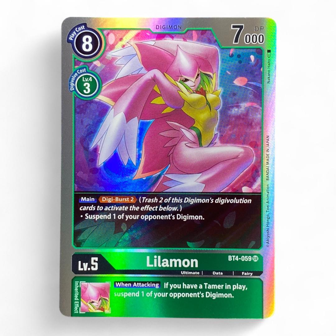 Digimon Card Game Lilamon BT4-059 SR Holo Ultimate Lv.5 Card

