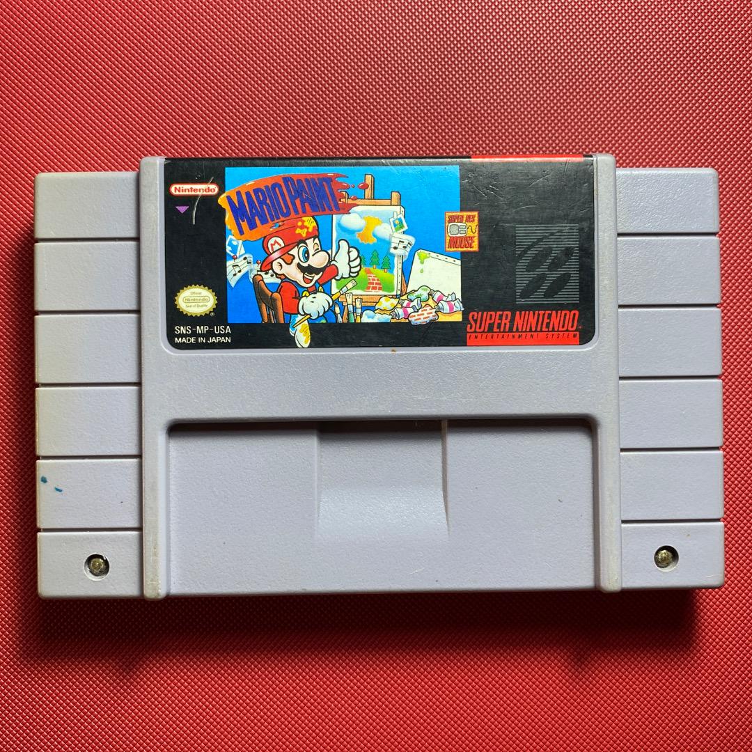Classic Super Mario Paint SNES Cartridge: Retro Gaming Fun for Nintendo Enthusiasts
