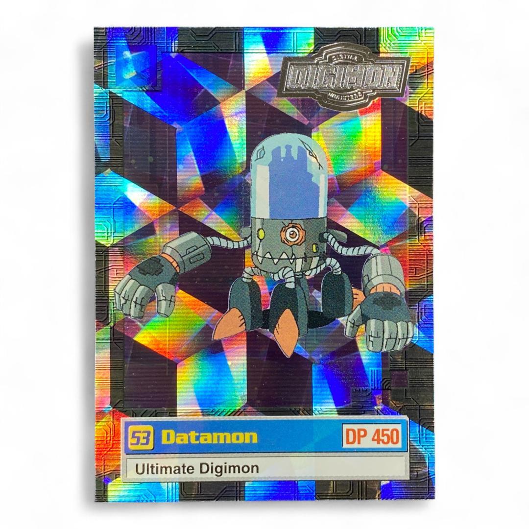 Vintage Digimon Datamon 53 DP450 Prism Holo Ultimate Foil Card

