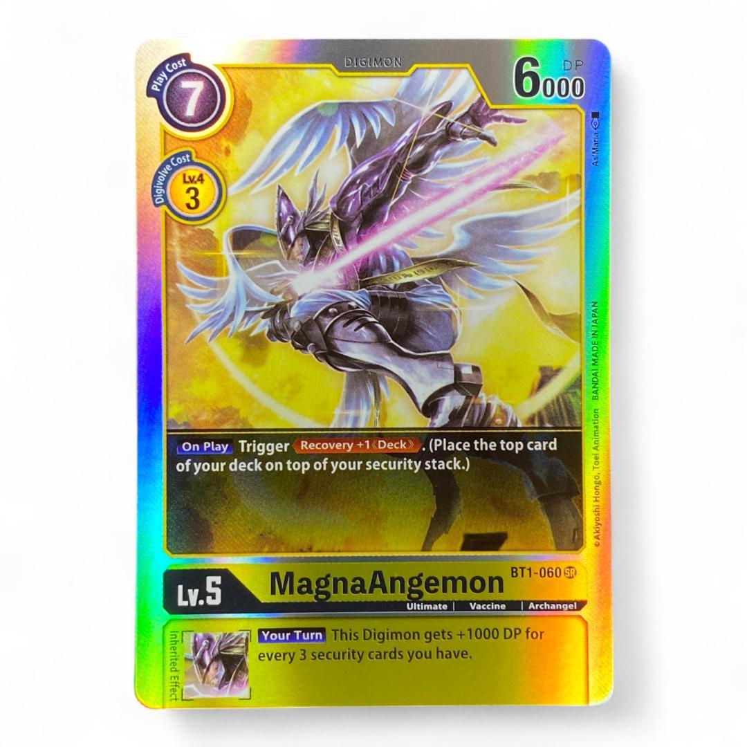 Digimon Card Game MagnaAngemon BT1-060 SR Holo Ultimate Yellow Recovery