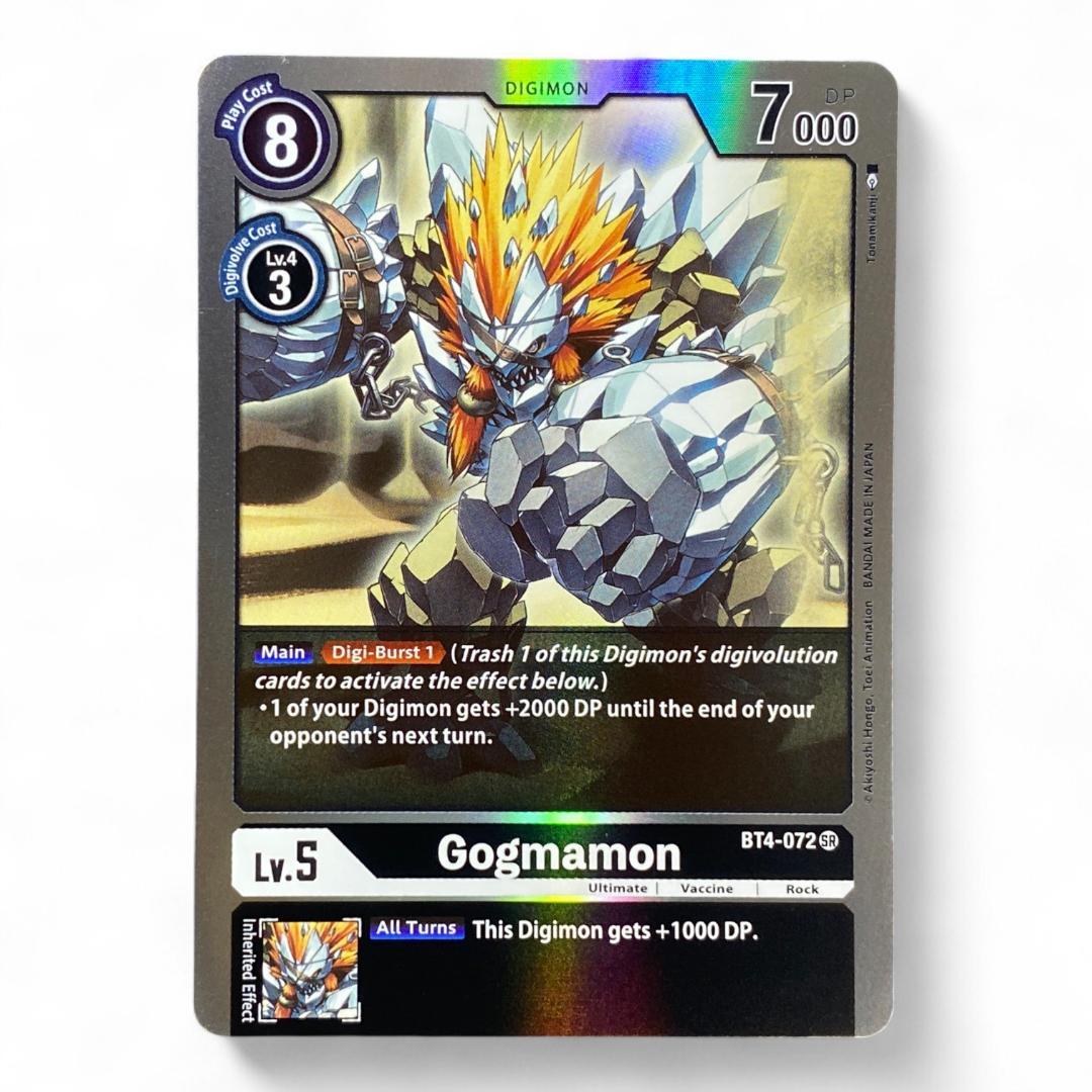 Digimon Card Game Gogmamon BT4-072 SR Holo Ultimate Rock Type Level 5