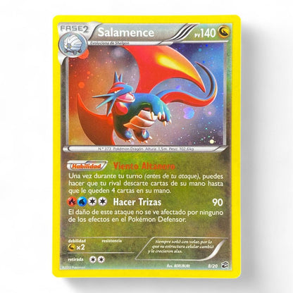 Salamence Pokémon Card 8/20 Spanish Holo Rare – Viento Altanero & Hacer Trizas

