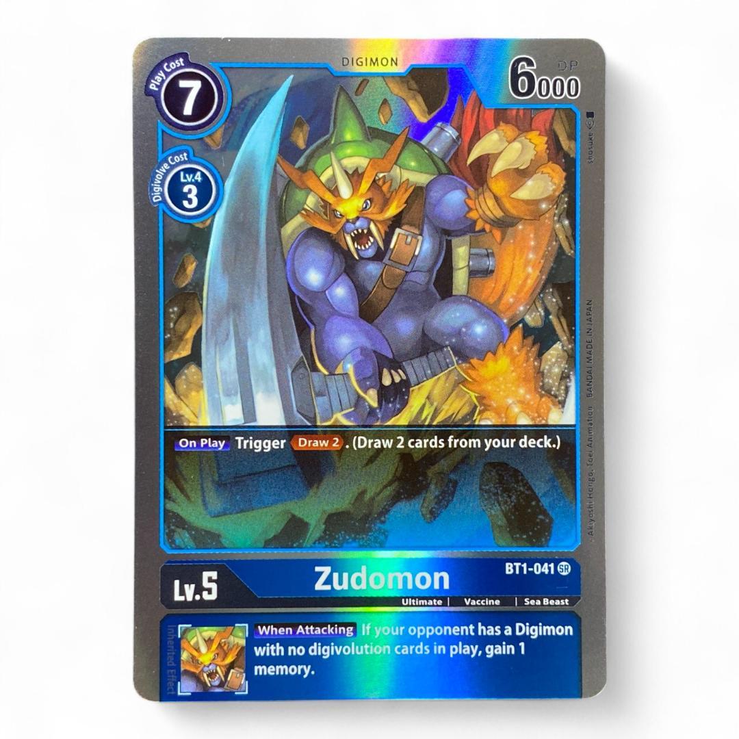 Digimon Card Game Zudomon BT1-041 SR Holo Ultimate Sea Beast Blue Deck

