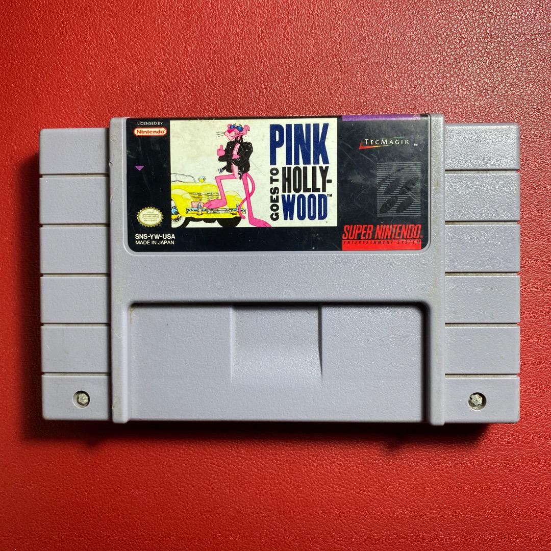 Pink Goes to Hollywood SNES Super Famicom Game Cartridge